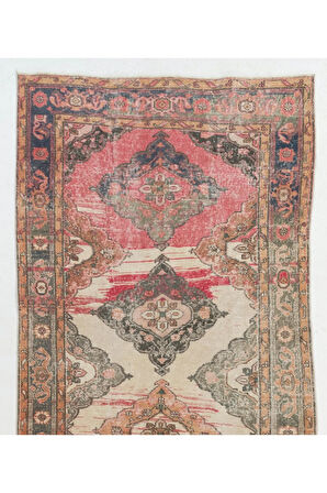 145x351 cm Türünün Tek örneği Eski El Yapımı Anadolu Yolluk Halı, Koridor Halısı, Antre Hol Halı