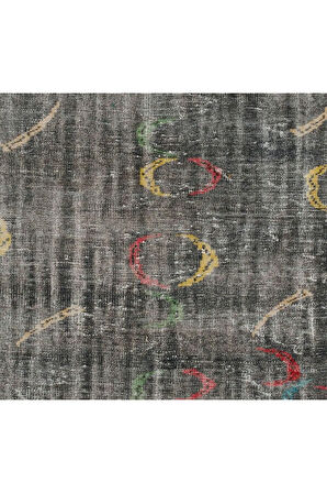 183x252 cm Eski El Dokuma Türk Zeki Müren Halısı, El Düğümlü Alan Halısı