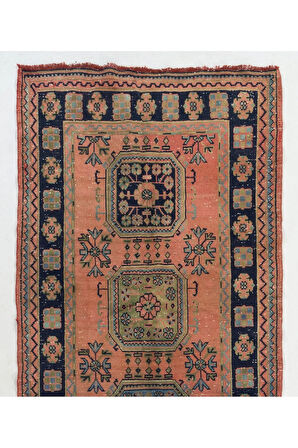 147x350 cm Koridor için Eşsiz Eski el yapımı Türk yolluk halı, Antre Hol Halı