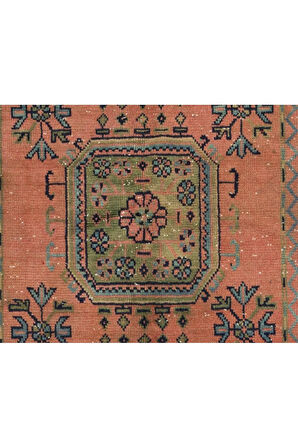 147x350 cm Koridor için Eşsiz Eski el yapımı Türk yolluk halı, Antre Hol Halı