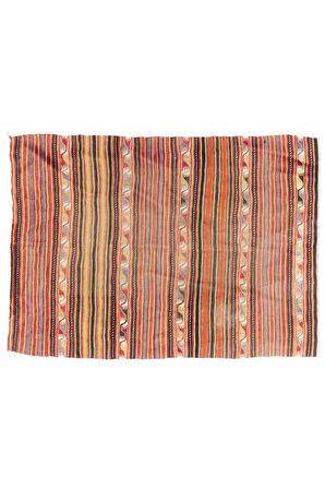 170x236 cm Çok Renkli El Dokuma Eski Kilim (Düz Dokuma), Tamamen Yün