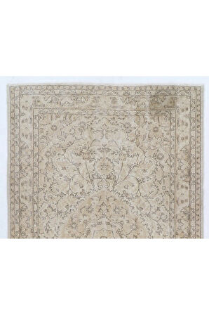 190x300 cm Güneşte Soldurulmuş Eski Eskitilmiş El Yapımı Yün Türk Halısı
