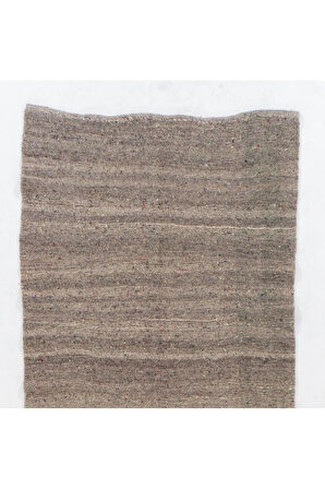 127x410 cm Çizgili Eski El Dokuması Kilim Yolluk. %100 Doğal Yün Halı