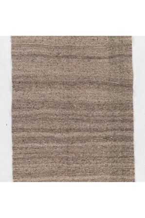 127x410 cm Çizgili Eski El Dokuması Kilim Yolluk. %100 Doğal Yün Halı