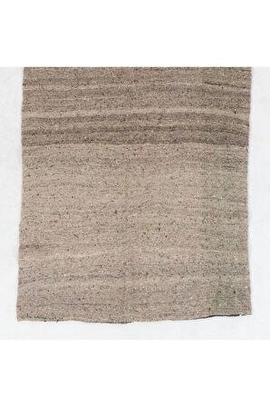 127x410 cm Çizgili Eski El Dokuması Kilim Yolluk. %100 Doğal Yün Halı