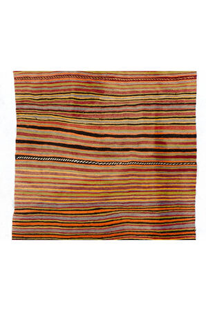 160x390 cm El Dokuma Eski Orta Anadolu Kilimi. Düz Dokuma Kilim. %100 Yün