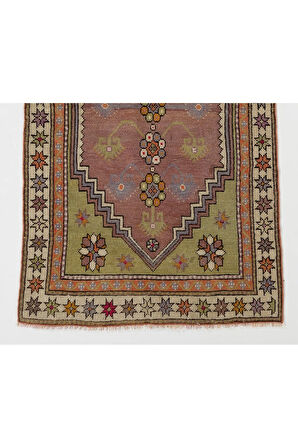 82x145 cm Eski El Yapımı Küçük Halı, Banyo Paspası, Kapı Paspası, Koltuk Örtüsü