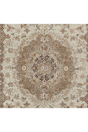 220x320 cm Eşsiz Shabby Chic Eski El Yapımı Türk Halısı, El Dokuması Halı