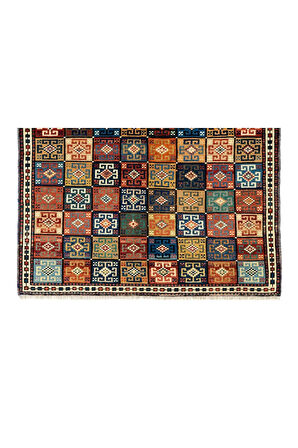 140x175 cm Muhteşem Eski El Dokuması Alan Halısı, %100 Yün ve Doğal Boyalar