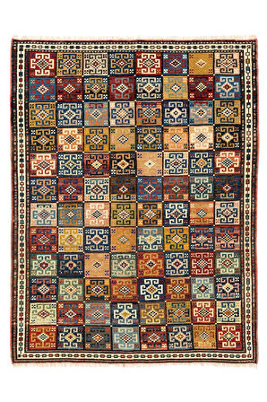 140x177 cm Muhteşem Eski El Dokuması Alan Halısı, %100 Yün ve Doğal Boyalar