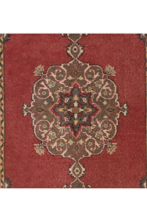 120x223 cm Eski Türk Halısı, Ev ve Ofis için Geleneksel El Yapımı Yün Halı