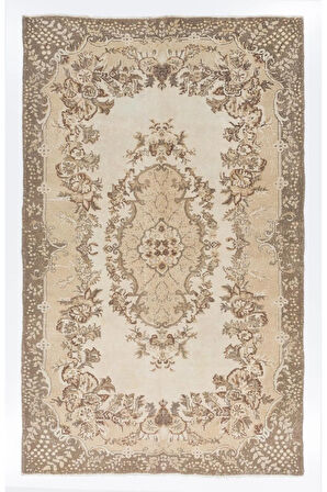200x325 cm El Yapımı Uşak Türk Halısı, Eski Madalyon Tasarımlı Halı