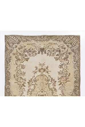 200x325 cm El Yapımı Uşak Türk Halısı, Eski Madalyon Tasarımlı Halı