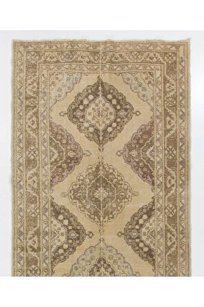 153x390 cm Eski Anadolu Uşak Yolluk Halı. El Yapımı Halı