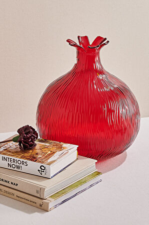 Kırmızı Nar Vazo 38 cm