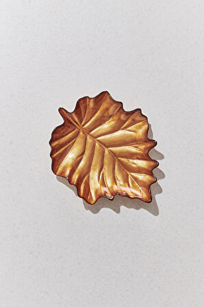 Yaprak Tabak Sarı 24 cm 