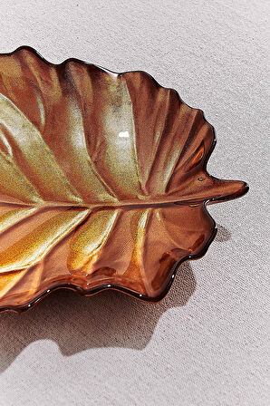 Yaprak Tabak Sarı 24 cm 