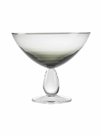 Ayaklı Servis Tabağı 25 cm Smoke