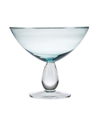 Ayaklı Servis Tabağı Turkuaz / Yeşil 25 cm