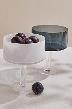 Ayaklı Servis 18 cm Lacivert