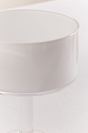 Ayaklı Servis 18 cm Beyaz