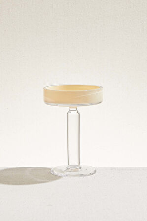 Ayaklı Servis 12 cm Krem