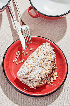 Electrum Seramik Servis Tabağı Kırmızı