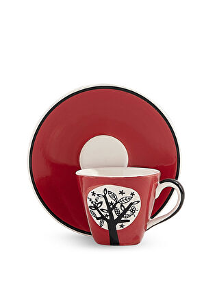 Masterart Seramik Espresso Fincanı Kırmızı