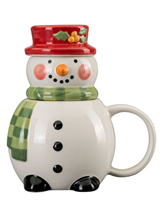 Snowman Seramik Demlikli Kupa