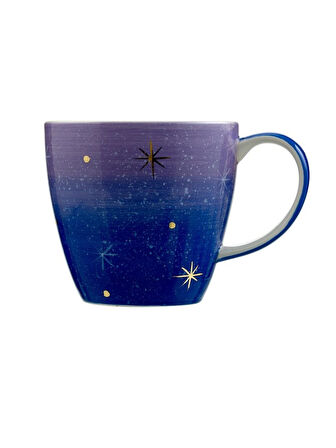 Lila Starry Night Seramik Kupa Mavi
