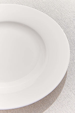 Blank 2 Porselen Pasta Tabağı Beyaz