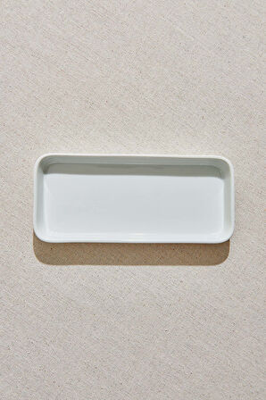 Basic Porselen Dikdörtgen Servis Tabağı Beyaz