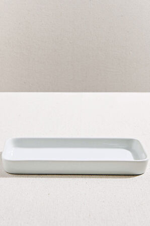 Basic Porselen Dikdörtgen Servis Tabağı Beyaz