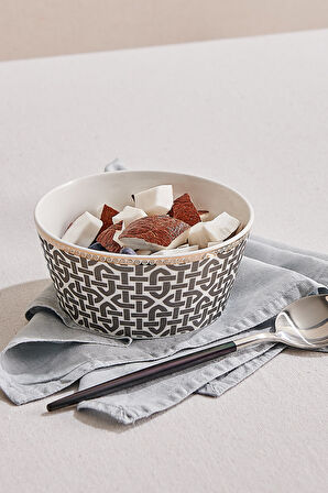 Kahve Link Porselen Salata Kase Krem Kahve