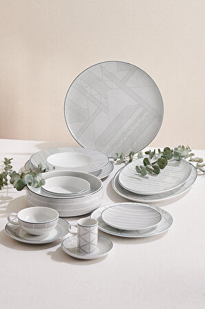 Orquestra Porselen Çay Fincanı Krem Gri