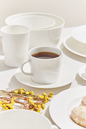 Blank 2 Porselen Çay Fincanı Beyaz