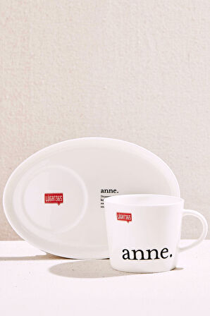 Anne Porselen Çay Fincanı Krem