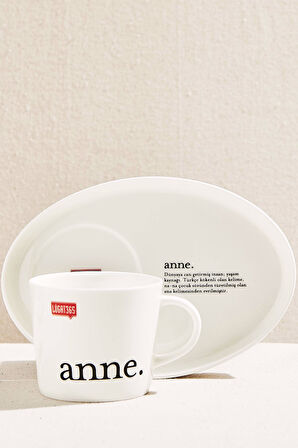 Anne Porselen Çay Fincanı Krem