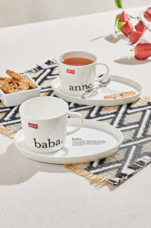 Anne Porselen Çay Fincanı Krem