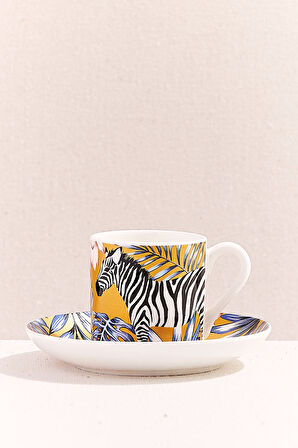 Zebra Porselen Kahve Fincanı