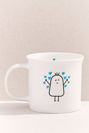 Babasını Sever Beyaz Porselen Kupa