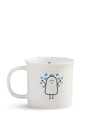 Babasını Sever Beyaz Porselen Kupa