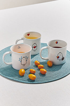 Babasını Sever Beyaz Porselen Kupa