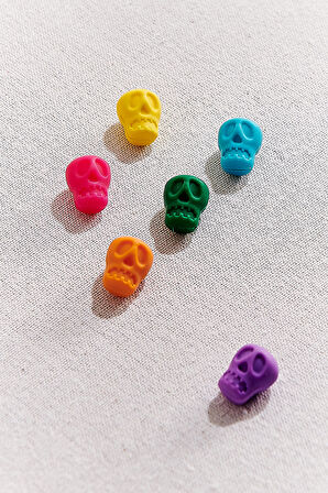 Skull Bardak İşaret Seti 6'lı