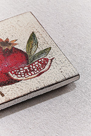 Nar Bardak Altlığı 4'lü Set