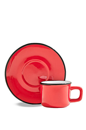 Electrum Seramik Espresso Fincanı Kırmızı