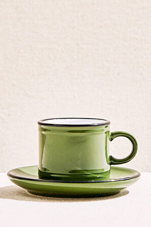 Electrum Seramik Espresso Fincanı Yeşil