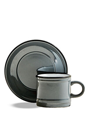 Electrum Seramik Espresso Fincanı Gri