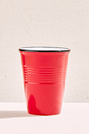  Electrum Kırmızı Seramik Latte Bardağı