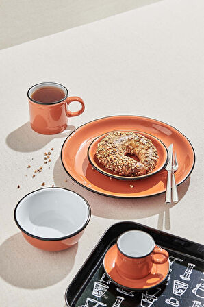 Electrum Seramik Mini Tabak Turuncu